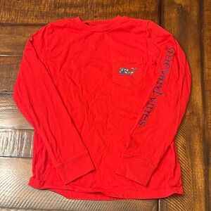 Vineyard Vines Red Long Sleeve Kids Tee